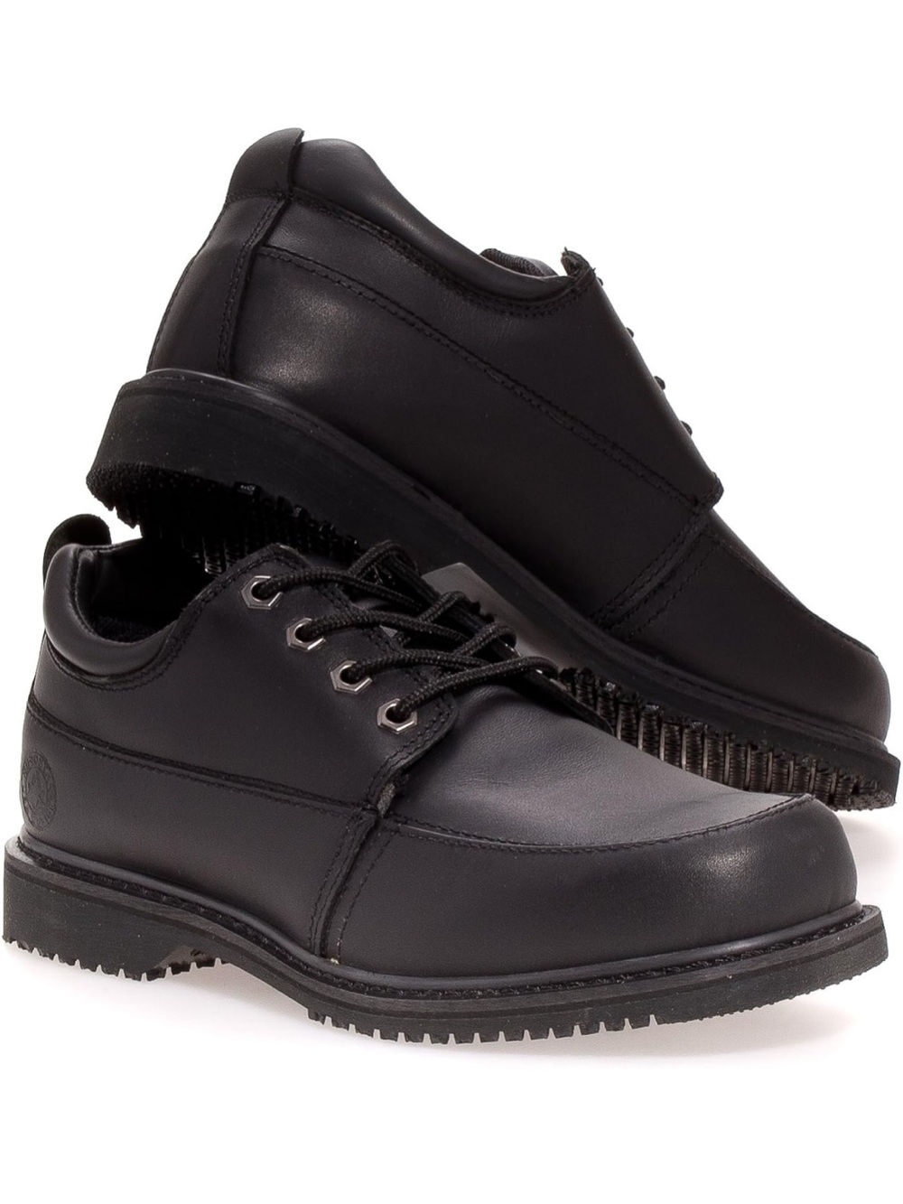 •EUROSTAR• “Aliviar-SR” Black Lace-Up Work Shoes Boots (faux leather) >> NIB